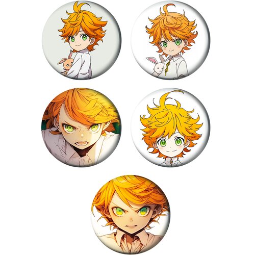  Set bedževa Anime The Promised Neverland, 37 mm, 5 kom Cene