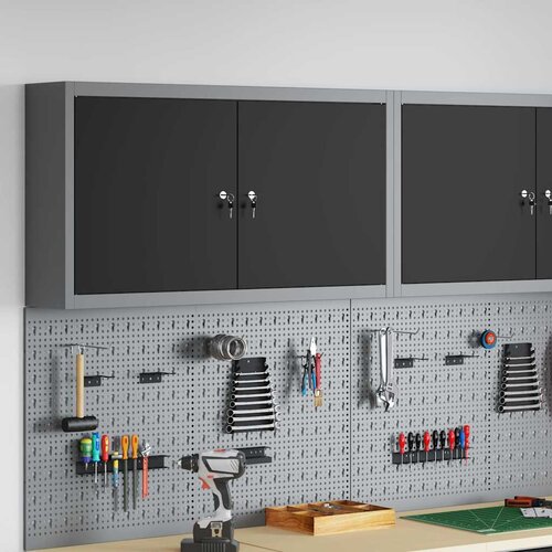  Ormar za alate s policom Crna i Siva 100 x 20 x 55 cm Cijene