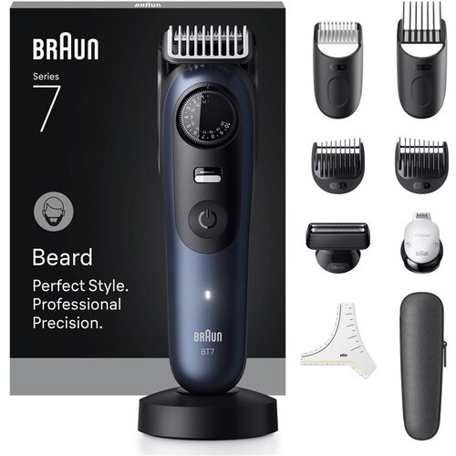 Braun BeardTrimmer 7 80789809 beard trimmer AC /Battery 40 2 cm Wet & Dry Dark Blue Cijene