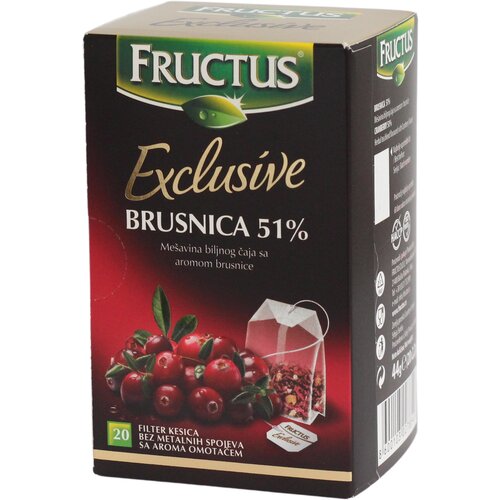 Fructus čaj od brusnice 44g, 20x2.2g Cene