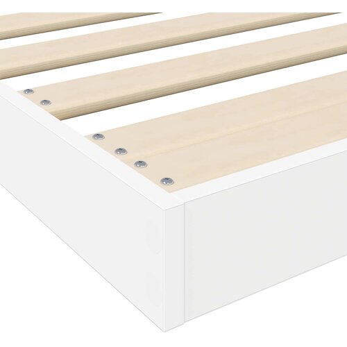  Krevet s daskama Bijelo 75 x 190 cm Konstruirano drvo Slike