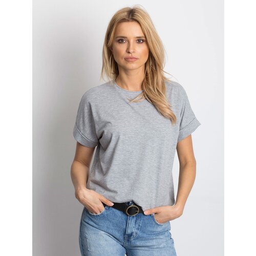 BASIC Feel Good T-shirt-RV-TS-4841.43P-grey Cene