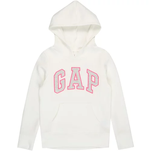 GAP Sweater majica siva melange / roza / bijela