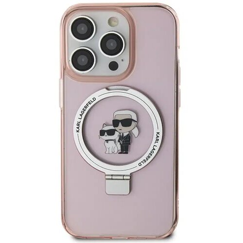  Original KARL LAGERFELD Hardcase maska za iPhone 15 Pro Max (Magsafe / Ringstand KC / pink) Slike