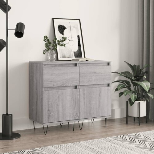 vidaXL Komoda 2 kosa siva sonoma 40x35x70 cm inženirski les Cene