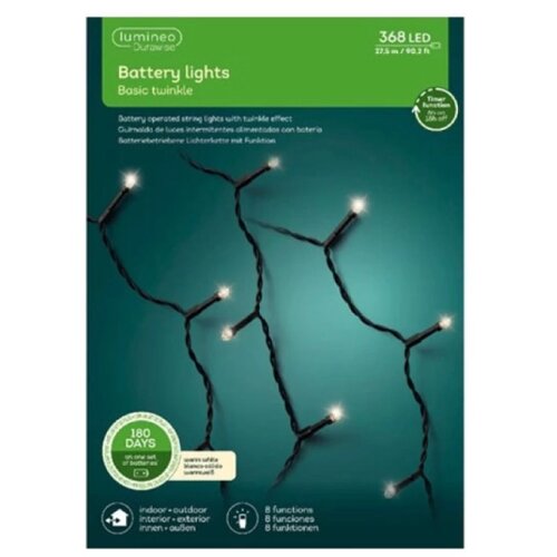  Led novogodi&amp;scaron;nje lampice baterija 8 funkcija topla bela L2750cm Lumineo 497261 Slike
