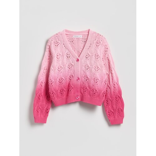 Reserved Cardigan s ombre efektom - pastelnoružičasto Cijene