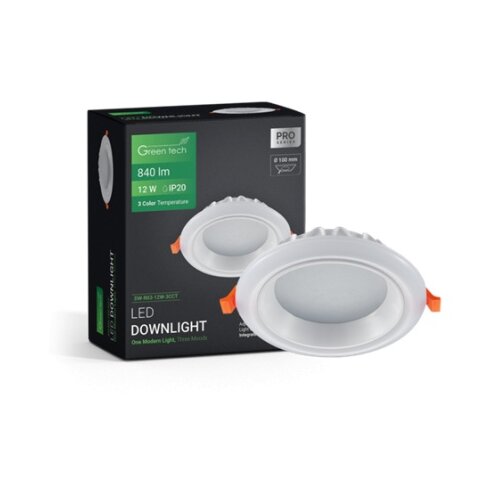 Greentech led spot ugr 12w 3cct okrugli ( DW-R03-12W-3CCT ) Cene
