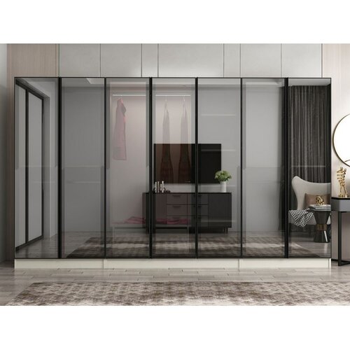 Hanah home ormar sa reflektujućim staklom Nisa 20662, 315 cm, pe&amp;scaron;čar Slike