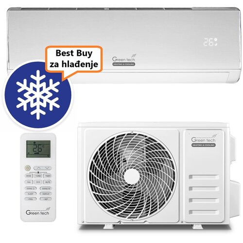 Greentech KLIMA UREĐAJ 3,4kW 12-IN51-WIFI, za prostor do 35m2, A++ energetska klasa, R32 Cijene