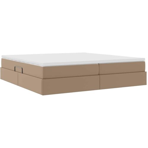 Krevet s madracem i skladi&amp;scaron;tem Boja cappuccina 200 x 200 cm Slike