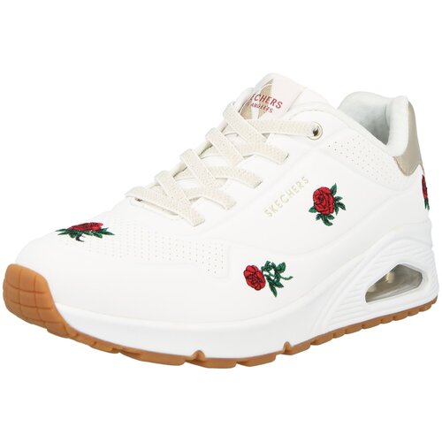 Skechers Nizke superge 'UNO - CHAMPAGNE & ROSES' zlata / temno zelena / temno rdeča / bela Cene