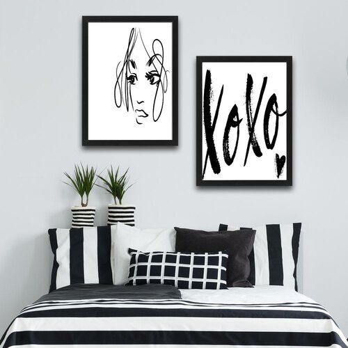 Wallity slika xoxo, 2 dela, 30 x 40cm Slike