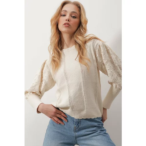 Trend Alaçatı Stili Sweater - Beige - Regular fit