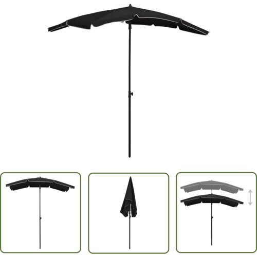  The Living Store Vrtni senčnik 200x130 cm črn - Vrtni Senčnik, (21743558) Slike