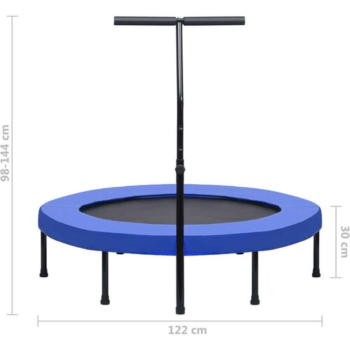  Trampolin za vježbanje s ručkom i sigurnosnim jastučićem 122 cm Slike