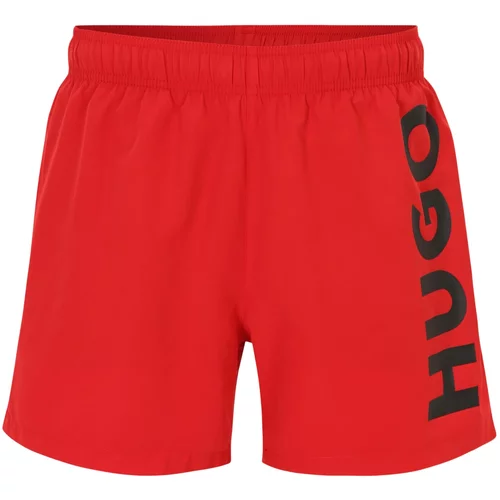 HUGO Red Kratke kopalne hlače 'ABAS' rdeča / črna
