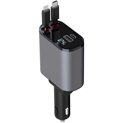  SUPER BRZI AUTO PUNJAC PT-16 60W SA DISPLEJOM TYPE-C LIGHTNING KABAL NA IZVLACENJE 800MM Slike