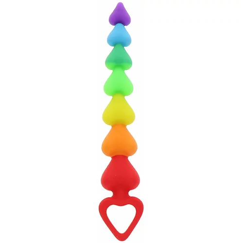 Toy Joy analne kroglice "rainbow heart beads" (R10276)