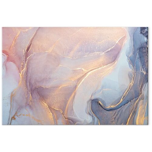  Slika - Pink and blue marble - abstract watercolour with gold accents 120x80 Premium Print Cijene