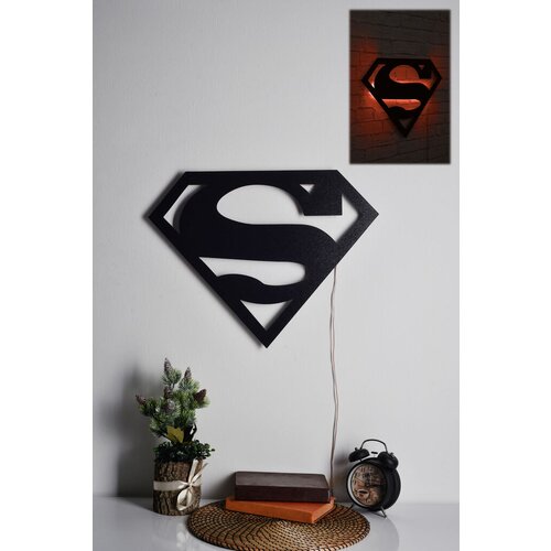 Opviq dekorativno LED osvetljenje Superman, 52x40 cm, 60 LEDs/m, 21W, Crno Slike