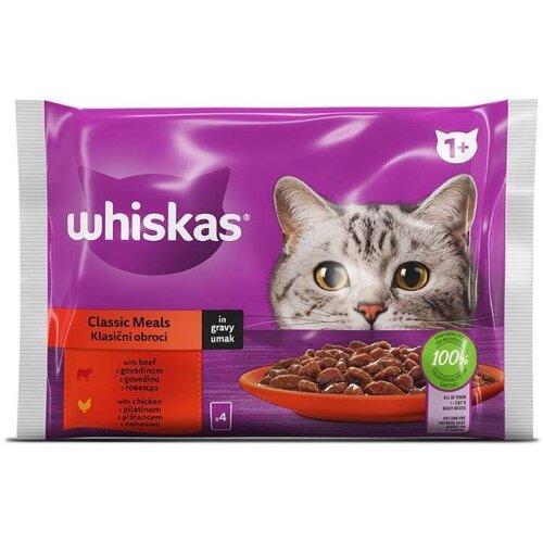 Whiskas Kesice za mačke piletina i govedina 4x85 gr Cene