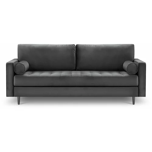 Milo Casa tamnosiva baršunasta sofa Santo, 219 cm