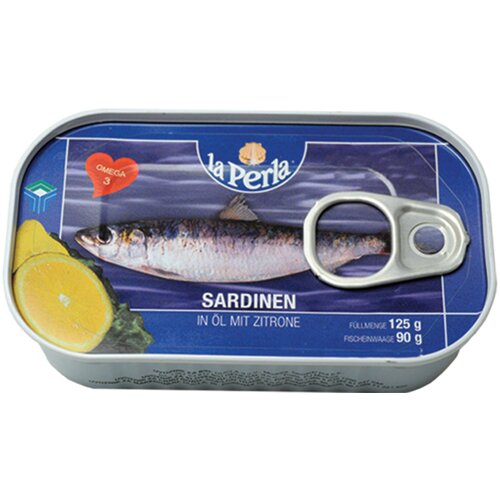 La Perla Sardine u ulju sa limunom, 125g Slike
