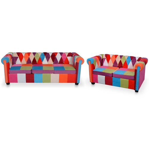 vidaXL Komplet chesterfield kavčev iz blaga Cene