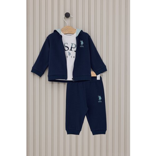 U.S. Polo Assn. komplet za bebe dečake USB2097, Teget Cene