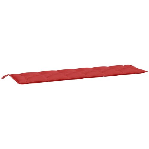  Jastuk za vrtnu klupu crveni 200 x 50 x 7 cm od tkanine Oxford Slike