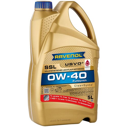 RAVENOL Motorno ulje Super Synthetik Oel SSL 0W-40, 4 l + Poklon, 1 l Cene