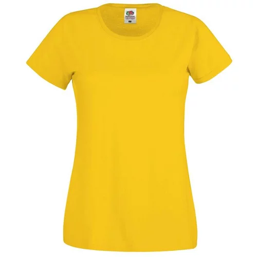 Fruit Of The Loom Yellow Women's T-shirt Lady fit Original