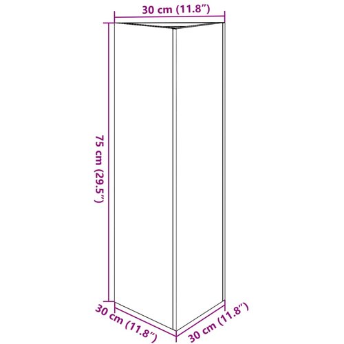  Vrtna sadilica maslinastozelena trokutasta 30x26x75 cm čelična Slike