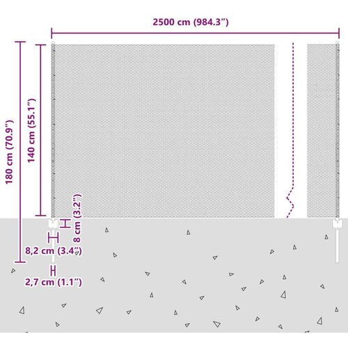 vidaXL ograjni stebri 22 kos U-kanal siva 140 cm jeklo, šesterokotna ograja siva 1,4x25 m jeklo Cene