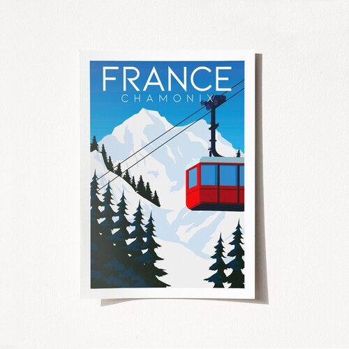 Lessentiel Maison poster chamonix France-1993, 21x29.7cm Cene