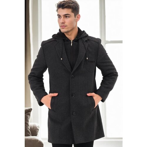 Dewberry PLT8371 DEWBRRY MEN'S COAT-DIAGONAL ANTHRACITE-2 Slike