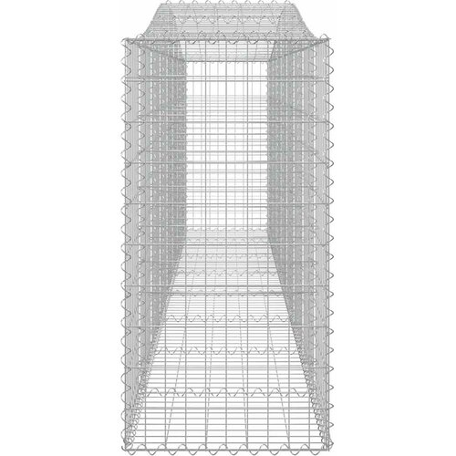  Lučne gabionske ko&amp;scaron;are 9 kom 400x50x100/120cm pocinčano željezo Slike