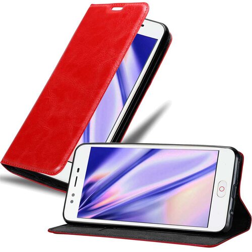 Cadorabo Ohi&scaron;je, združljivo z ZTE Nubia M2 LITE v rdeče jabolko - Za&scaron;čitni ovitek z magnetnim zapiranjem, stoječo funkcijo in režo za kartice, (20550001) Cene