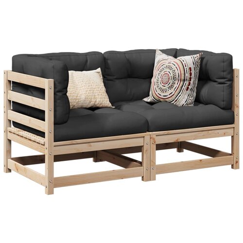 VidaXL 2-dijelni set vrtnih sofa od masivne borovine Slike
