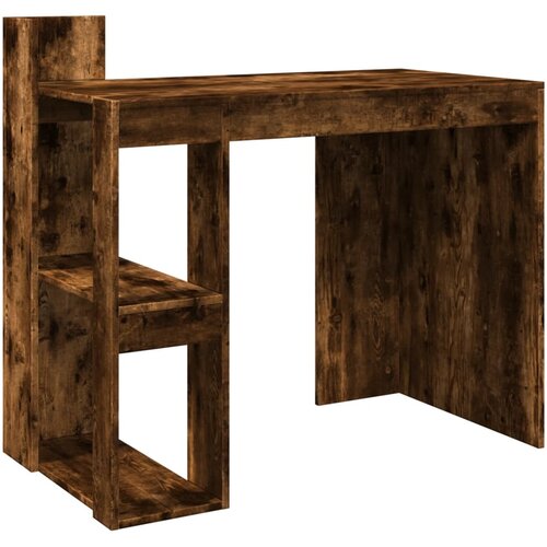 Maison Chic Pisarniška Pisalna miza - pisarniška miza - Računalniška miza dimljen hrast 103,5x56,5x94 cm inž. les, (21785491) Cene