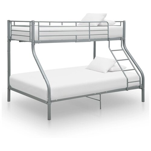  Posteljni okvir pograd siv kovinski 140x200/90x200 cm Slike