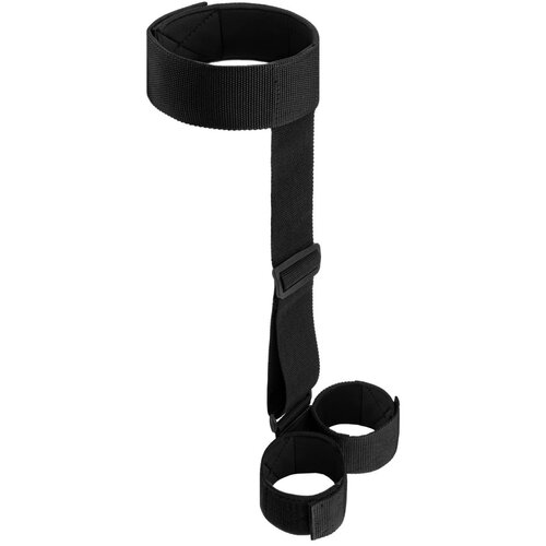 Bedroom Fantasies Soft Straps Arm and Neck Restraints Black Cene