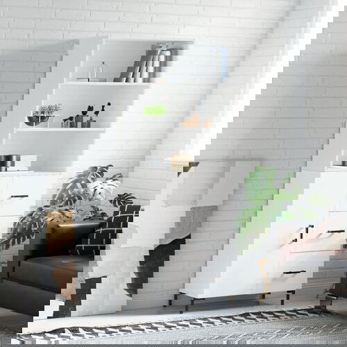 VidaXL Visoka komoda bijela 69 5x34x180 cm konstruirano drvo Slike
