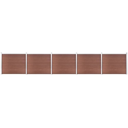 vidaXL Set panela za ogradu WPC 872 x 146 cm smeđi Cijene