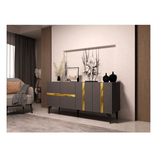 Hanah home vania - anthracite, gold anthracitegold console Cene