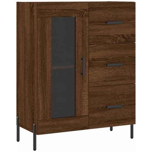 Maison Chic Komoda - Predalnik rjavi hrast 69,5x34x90 cm inženirski les, (21717265) Slike