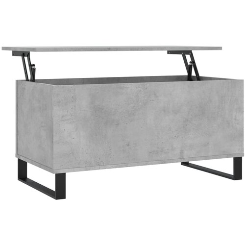Maison Chic Klubska mizica - kavna mizica - Nizka mizica betonsko siva 90x44,5x45 cm inženirski les, (21754181) Cene