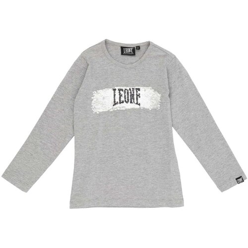Leone 1947 Majice z dolgimi rokavi Girl T-Shirt Long Sleeves Sequins Super Grey Siva Cene