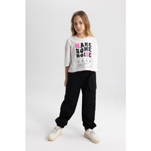 Defacto girl's Parachute Cargo Cotton Trousers Slike